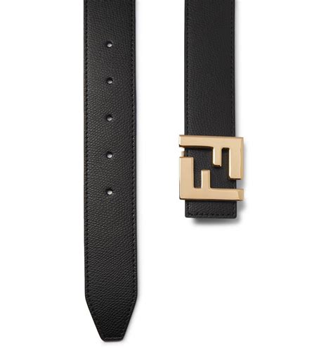 Fendi 35cm Black And Brown Reversible Leather Belt Black Fendi