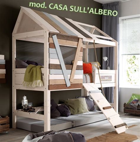 Letto a castello a scomparsa boss, prodotto in brianza da colombo 907 smart beds. LETTO CASA SULL'ALBERO LETTO LEGNO TREEHOUSE DA BAMBINI