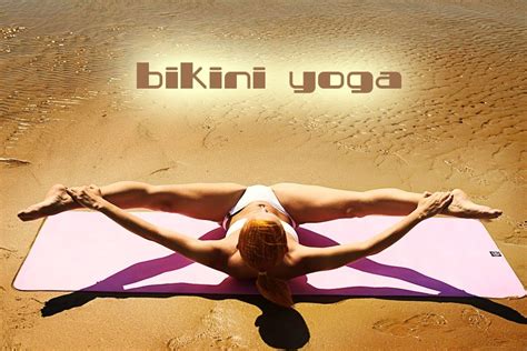 Bikini Yoga Workout Super Flexible Lady Beach Body Bikini Yoga Workout Bikinis