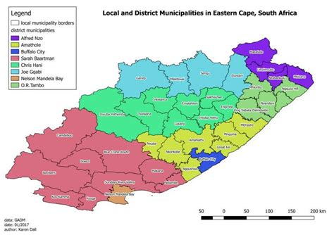 Local And District Municipalities In Eastern Cape Data Gadm N D Download Scientific Diagram