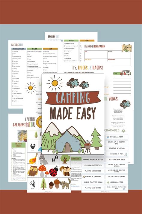 Camping Made Easy Printable Pack Etsy