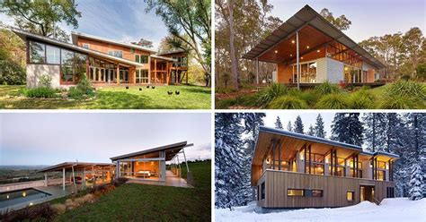 16 Examples Of Modern Houses With A Sloped Roof With Images Modern
