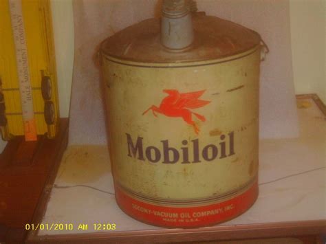 Gallon Vintage Mobil Oil Can Socony Vacuum Oil Company On Popscreen