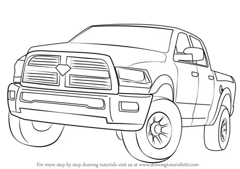 Learn How To Draw A Ram Truck Trucks Step By Step Drawing Tutorials