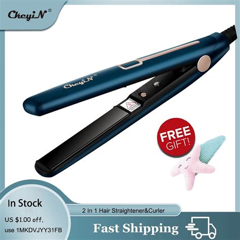 Buy Ckeyin 2 In 1 Professional Mini Hair Straightener Curler Fast Heating Plate Ceramic Irons