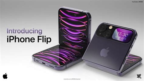 Iphone Folding Mobile Phone Rendering Exposure In Addition The Camera
