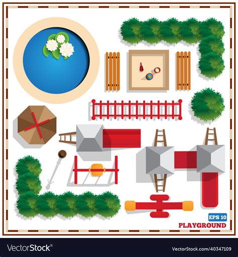 A Set Of Playground Elements Royalty Free Vector Image