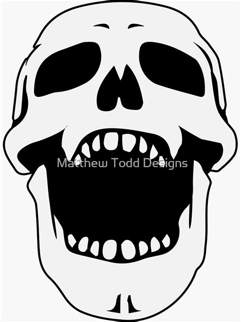 Screaming Skull Sticker By Mtoddart Redbubble
