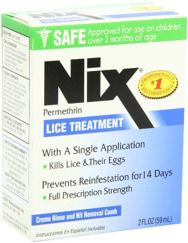 4 Pack Nix Lice Killing Creme Rinse Lice Treatment 2Oz ...