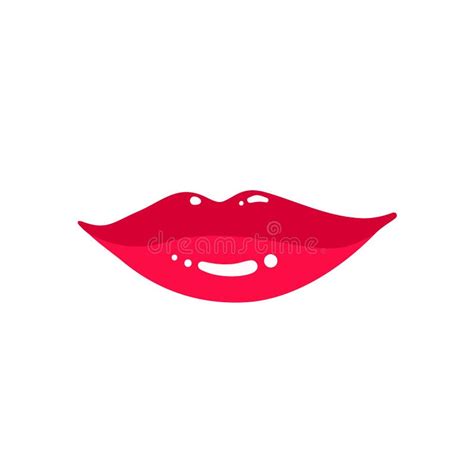 Female Lips Isolated On White Background Stock Vector Illustration