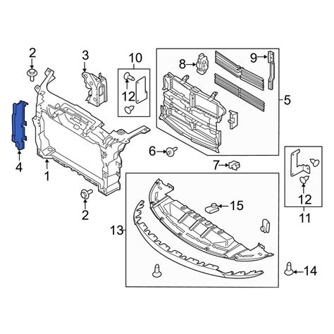 Ford Oe Dg1z8310b Front Right Radiator Support Baffle