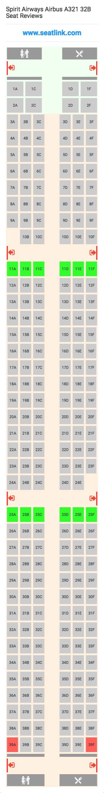 Spirit Seating Chart A320