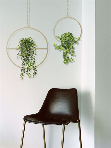 Guangdong, china (mainland) brand name: Gold Plant Hanger Set Gold Indoor Circular Planter Metal ...