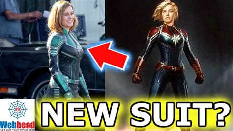 Captain Marvel Leaked Set Photos Reveal New Suit Explained Webhead Youtube