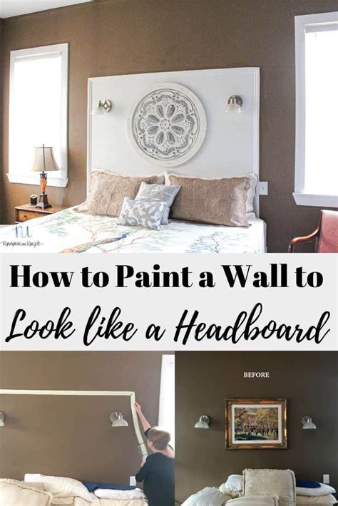 How To Paint A Wall To Look Like A Headboard In 2020 Painted