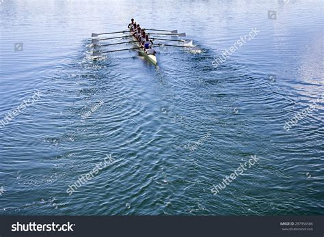 Boat Coxed Eight Rowers Rowing On Stock Photo 287956586 Shutterstock