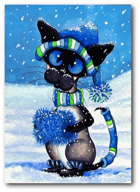 Siamese Cat Winter Siamese Cats Cats Meow Cats And Kittens Gatos