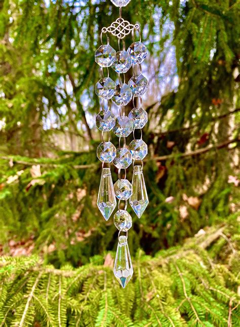 Small Crystal Sun catcher hanging crystals hanging prisms | Etsy | Hanging crystals, Hanging ...