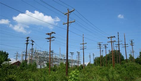 A Group Of Utility Poles