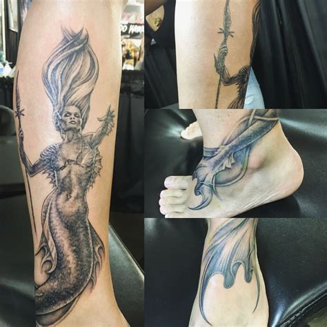 mermaid siren tattoo ankle wrap siren tattoo mermaid tattoos mermaid sleeve tattoos