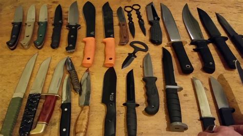 Knife Collection Dec 2016 Fixed Blades Youtube