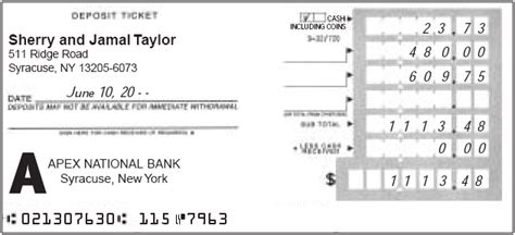 A deposit slip may have separate lines for you to enter individual checks. Things I like