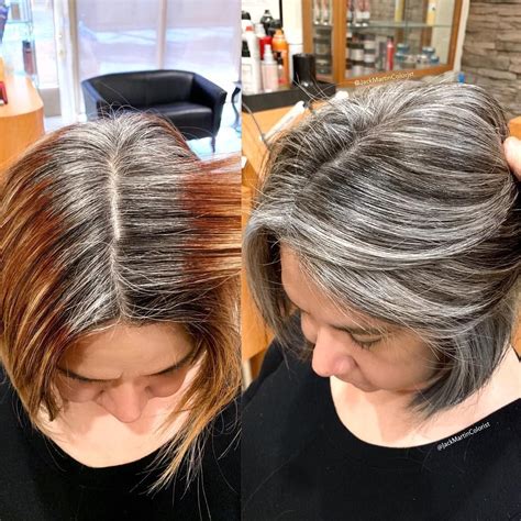 ᒍᗩᑕK ᗰᗩᖇTIᑎ on Instagram Seeking gray silver color to blend and match her gray roots so she c
