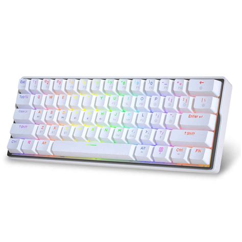 Dk 61 White 60 Mechanical Gaming Keyboard Alhamlan Store