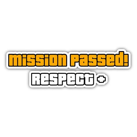 Mission Passed Sticker Stickystore