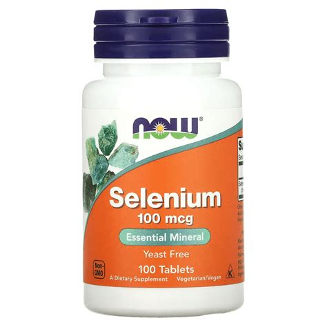 Selenium 100 Mcg 100tablets Now Foods Happy Steppy