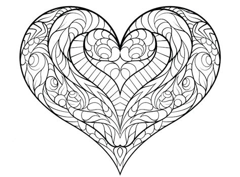 In this coloring page, you can see the. Hearts Coloring Pages for Adults - Best Coloring Pages For ...