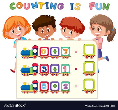 Math Counting Number Worksheet Illustration Download A Free Preview Or