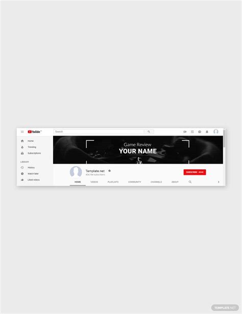 Youtube Channel Art Game Review Template In Psd Download