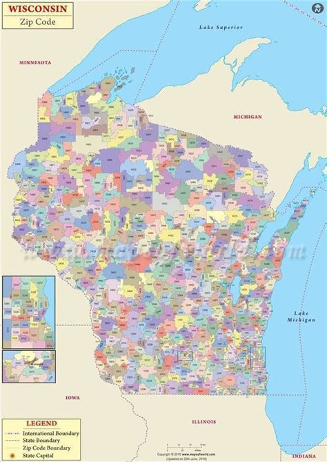 Wisconsin Zip Code Map Wisconsin Postal Code Zip Code Map Wisconsin