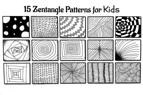 Zentangles Mindfulness Activities For Kids Lightly Sketched
