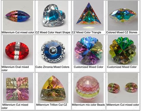Mixed Colored Cubic Zirconia Color Mixed Gemstones Wholesale And