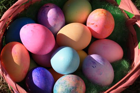 Basket Full Of Easter Eggs Picture Free Photograph Photos Public Domain