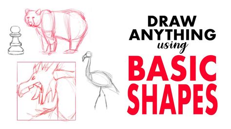How To Draw Anything Using Basic Shapes Youtube