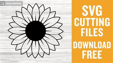 Sunflower Svg Free Cut Files for Scan n Cut Free Download - YouTube