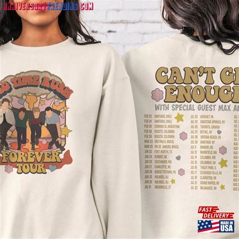 Big Time Rush Band Can T Get Enough Tour Shirt Pop Music 2023 Merch Hoodie Classic