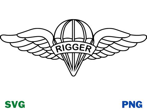 Army Parachute Rigger Badge Svg Pngdigital Download Only Etsy