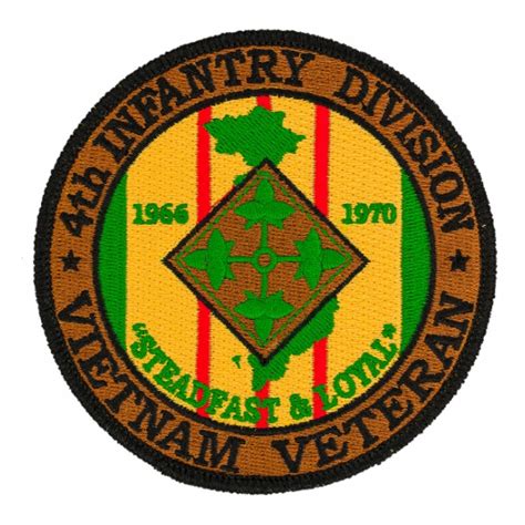 4th Infantry Division Vietnam Veteran Patch Flying Tigers Surplus