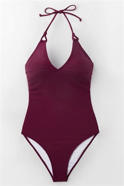 Burgundy Lace Up One Piece Swimsuit Burgundy Swimsuit Swimsuits