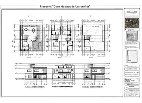 Planos Arquitectonico Proyecto Ejecutivo De Casa Habitacion Meses Sin Intereses