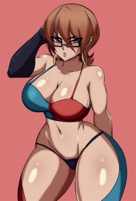Rule 34 1girls Android 21 Android 21 Human Arm Behind Back Armwear Big Breasts Brown Hair