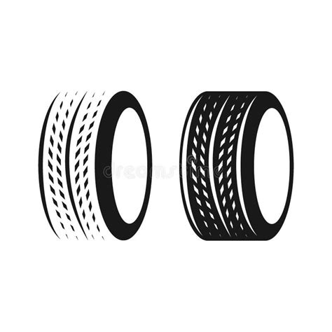 Set Of Tire Icon Vector Illustration Tire Shop Logo Design Inspiration