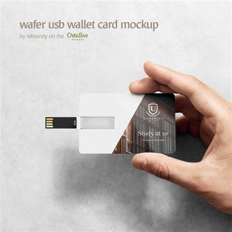 Download Wafer USB Wallet Card Mockup | Card mockup, Branding design, Usb