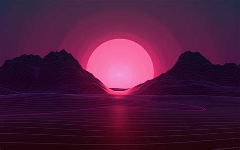 3840x2400 Neon Sunset 4k 4k Hd 4k Wallpapers Images Backgrounds