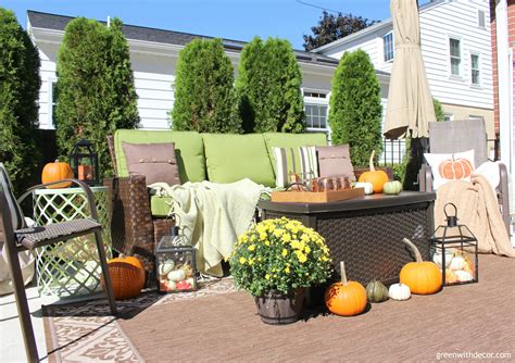Fall Patio Decorating Ideas Outdoor Tour Green With Decor