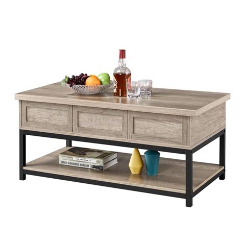 Rustic Gray Coffee Table Walmart Wallace Bay Morris Rustic Charcoal